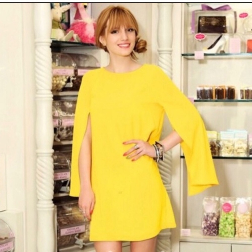 ZARA BLOGGERS FAV YELLOW CAPE DRESS BRAND NEW WITH TAGS SMALL